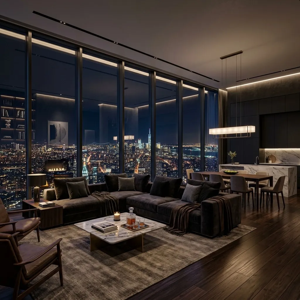 Premium apartment interior with modern furnishings